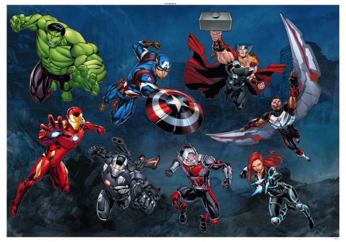 Wandtattoo Avengers Action