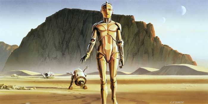 Digitaldrucktapete Star Wars Classic RMQ Droids