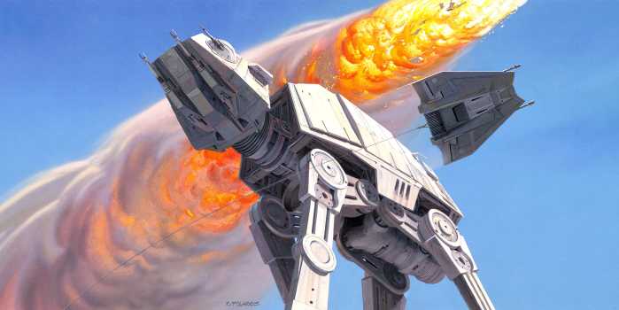 Digitaldrucktapete Star Wars Classic RMQ Hoth Battle AT-AT