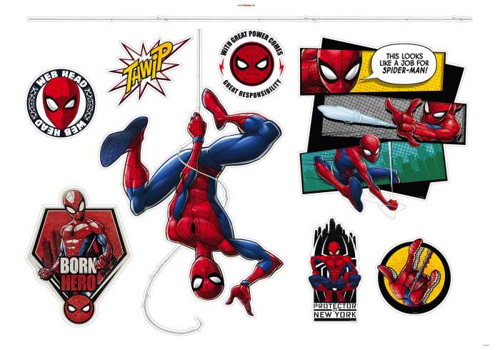Wandtattoo Spider-Man Web Head