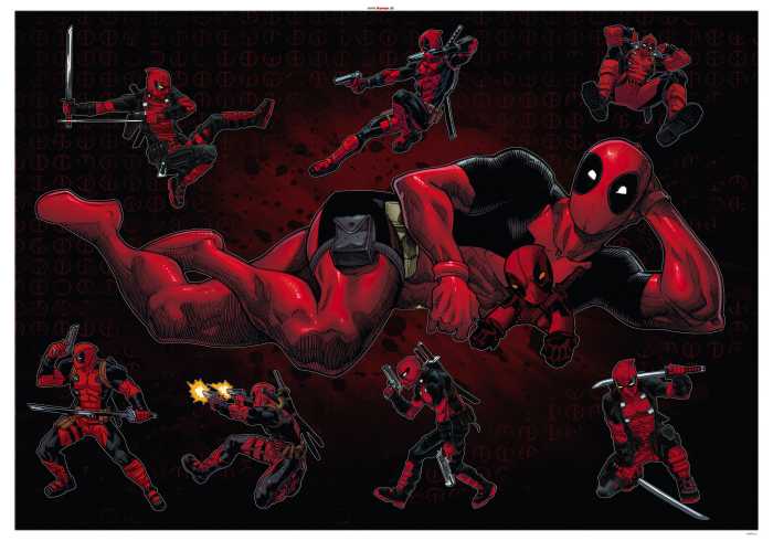 Wandtattoo Deadpool Posing
