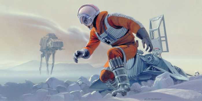 Digitaldrucktapete Star Wars Classic RMQ Hoth Battle Pilot