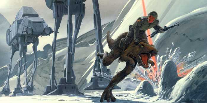 Digitaldrucktapete Star Wars Classic RMQ Hoth Battle Ground