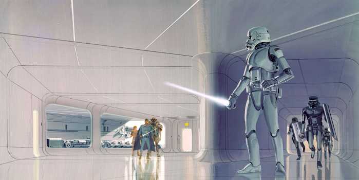 Digitaldrucktapete Star Wars Classic RMQ Stormtrooper Hallway