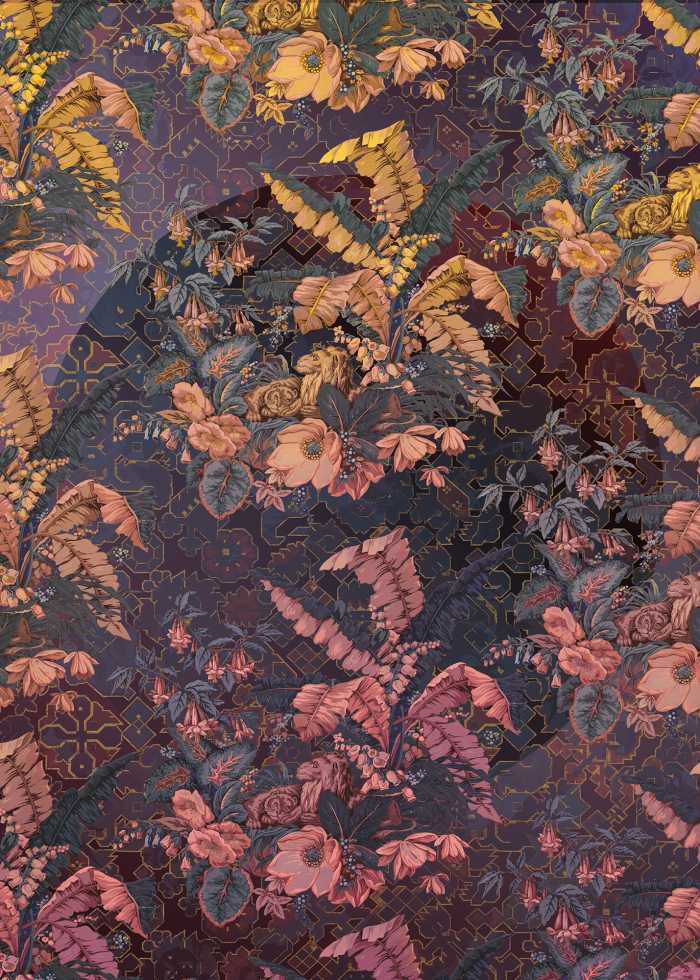 Digitaldrucktapete Orient Violet