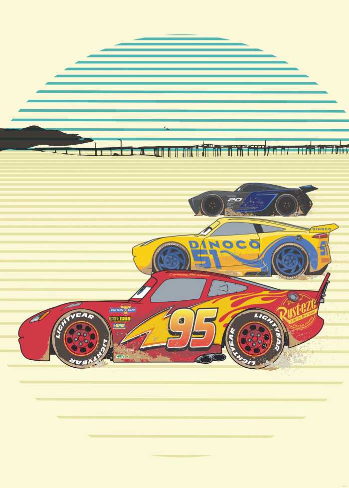 Digitaldrucktapete Cars Stream Lines