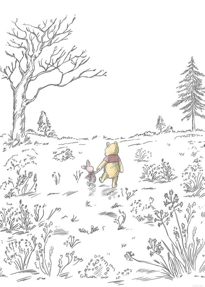 Digitaldrucktapete Winnie the Pooh Walk