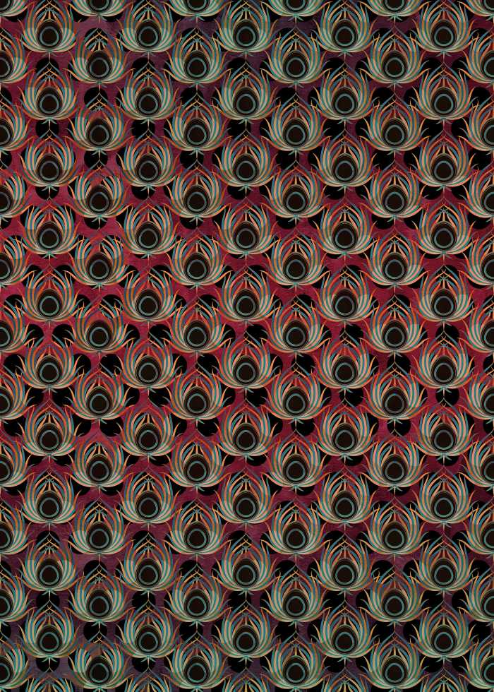 Digitaldrucktapete Paon Rouge