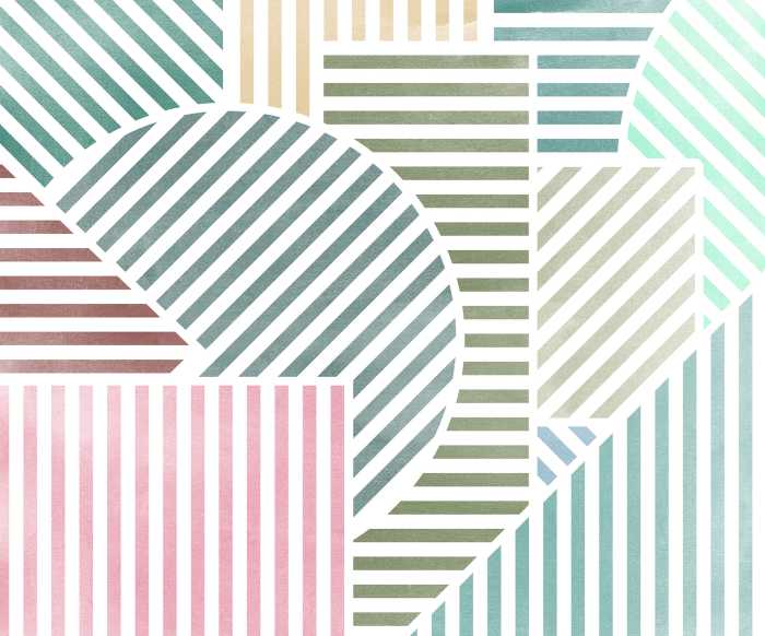 Digitaldrucktapete Jeux de Lignes Bonbon
