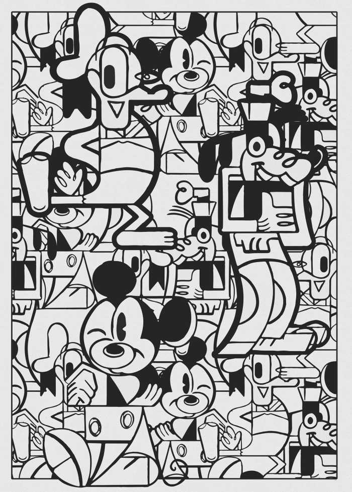 Digitaldrucktapete Mickey Constructive