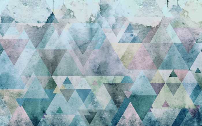 Digitaldrucktapete Triangles Blue