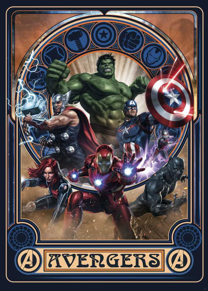 Digitaldrucktapete Avengers Ornament