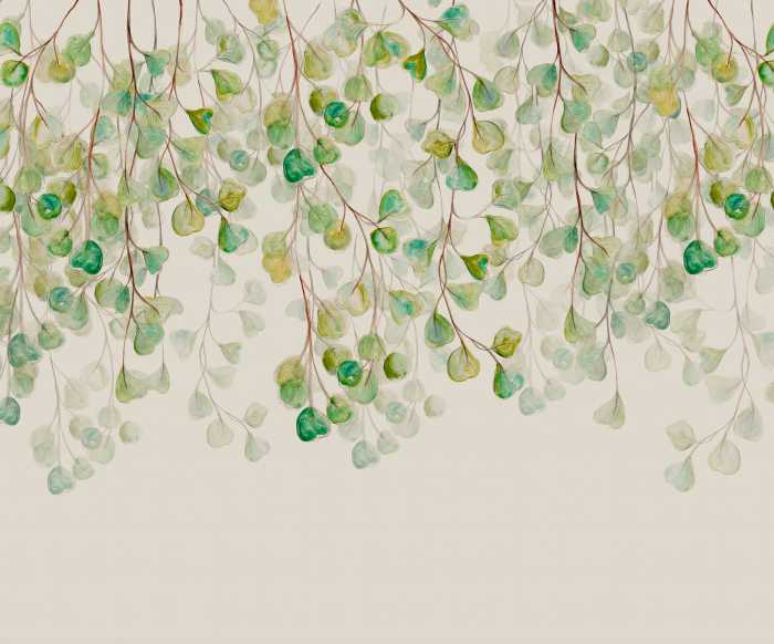 Digitaldrucktapete Douche de Feuilles