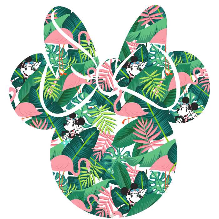 Wandtattoo Minnie Head Tropical