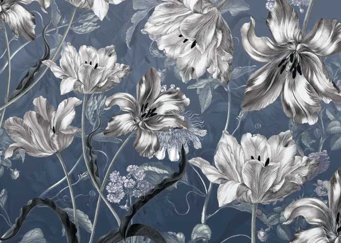 Digitaldrucktapete Merian Blue