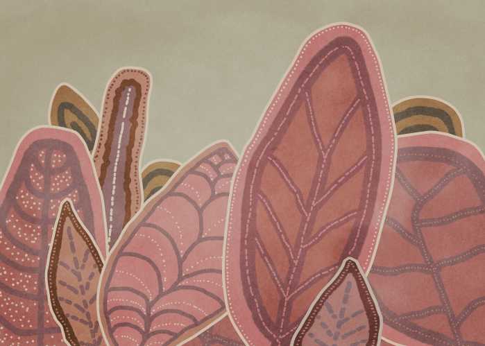 Digitaldrucktapete Papunya Leafs
