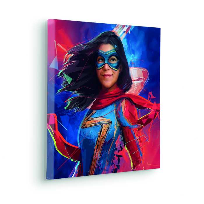 Vlies Bild auf Keilrahmen/ Echtholzrahmen Miss Marvel
