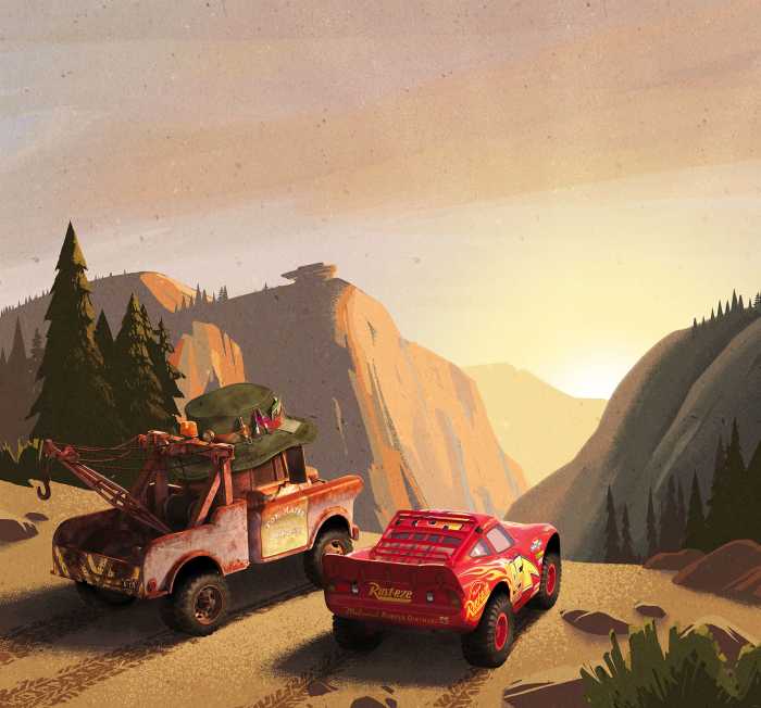 Digitaldrucktapete Cars Sundown