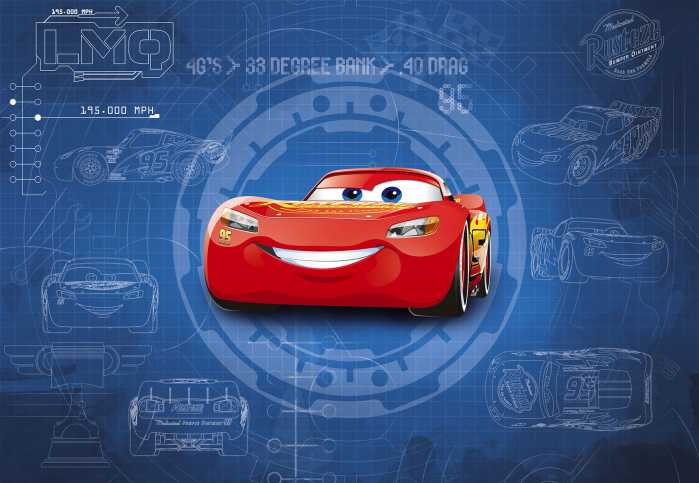 Fototapete Cars3 Blueprint
