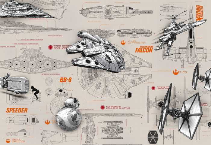 Fototapete Star Wars Blueprints