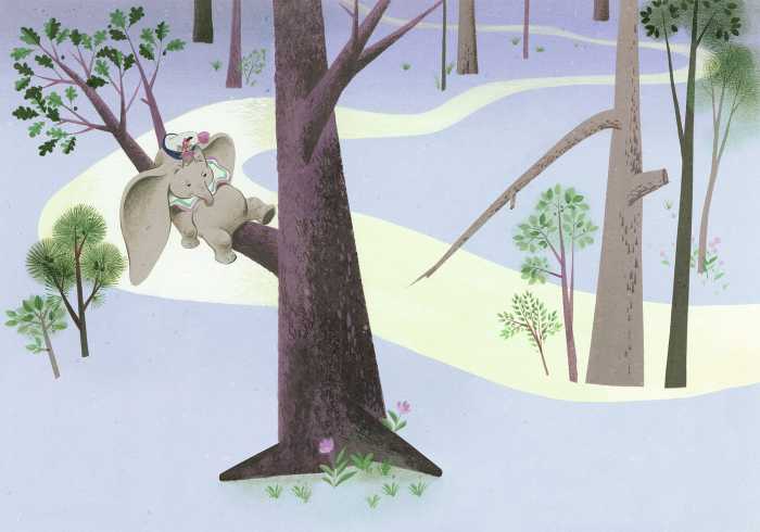 Digitaldrucktapete Dumbo Sleep on Tree