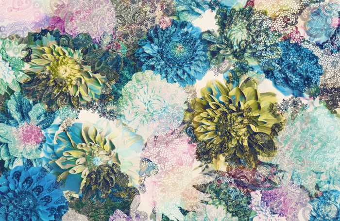 Digitaldrucktapete Frisky Flowers