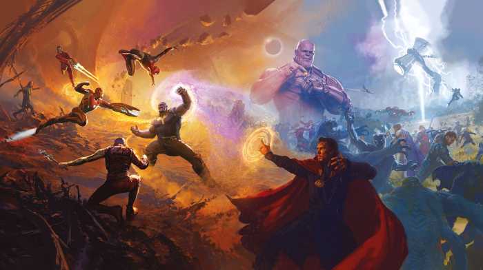 Digitaldrucktapete Avengers Epic Battles Two Worlds