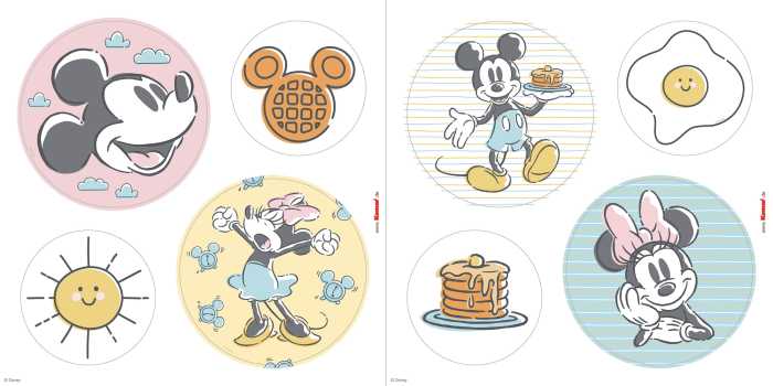 Fenstersticker Mickey Rise and Shine Bubbles