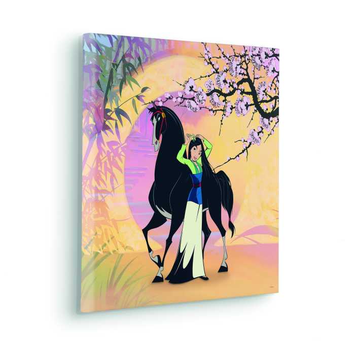 Vlies Bild auf Keilrahmen/ Echtholzrahmen Mulan with Kahn