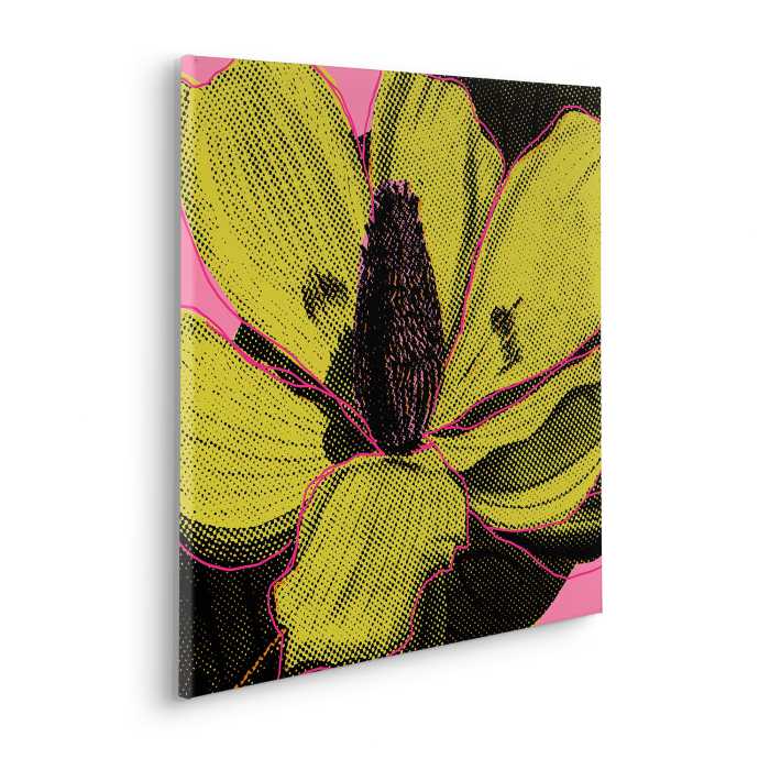 Vlies Bild auf Keilrahmen/ Echtholzrahmen Yellow Fusion