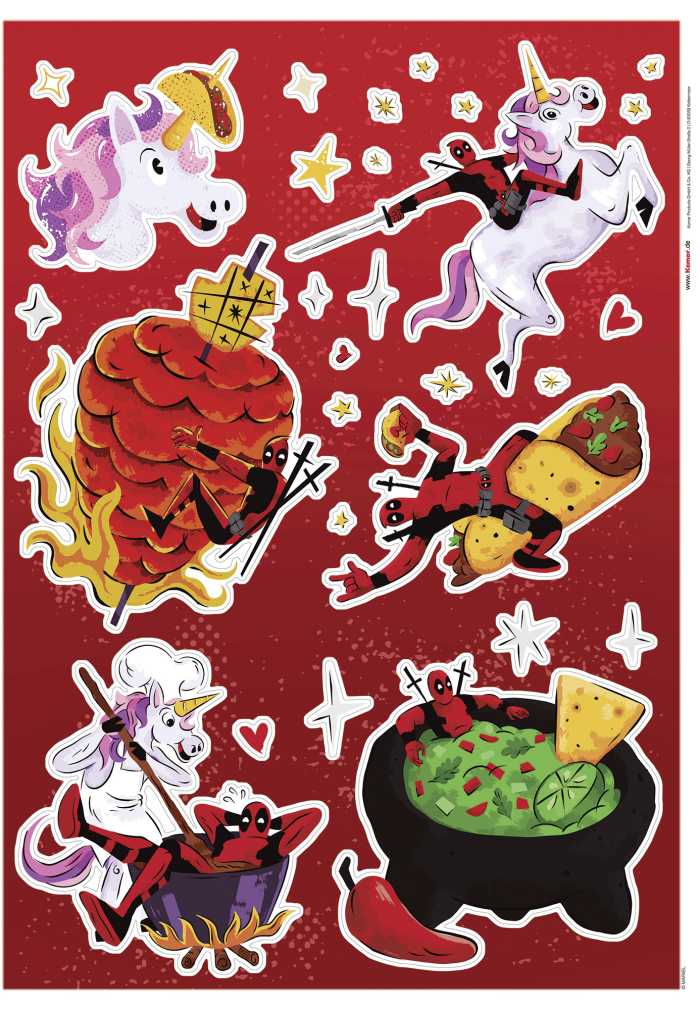 Wandtattoo Marvel Deadpool Food