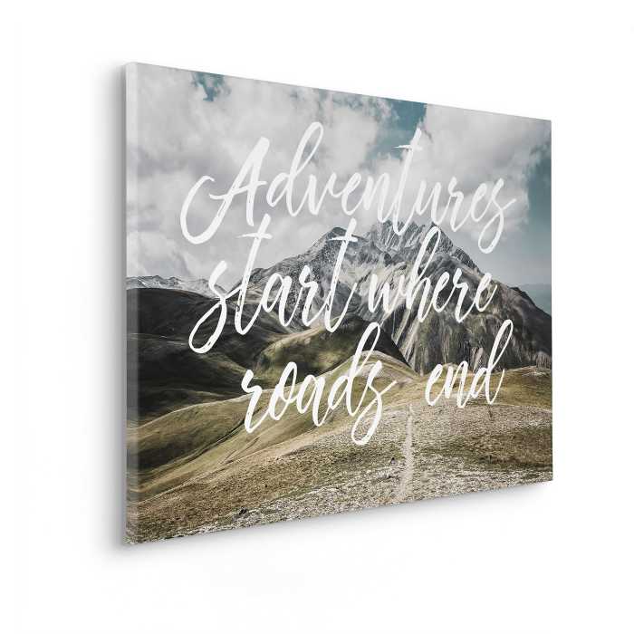 Vlies Bild auf Keilrahmen/ Echtholzrahmen Starting Now