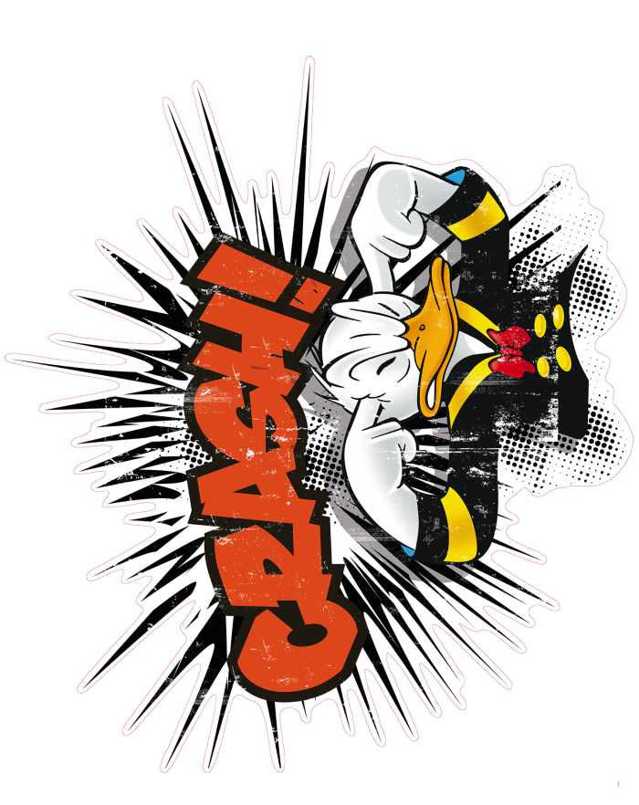 Wandtattoo Donald crash XXL