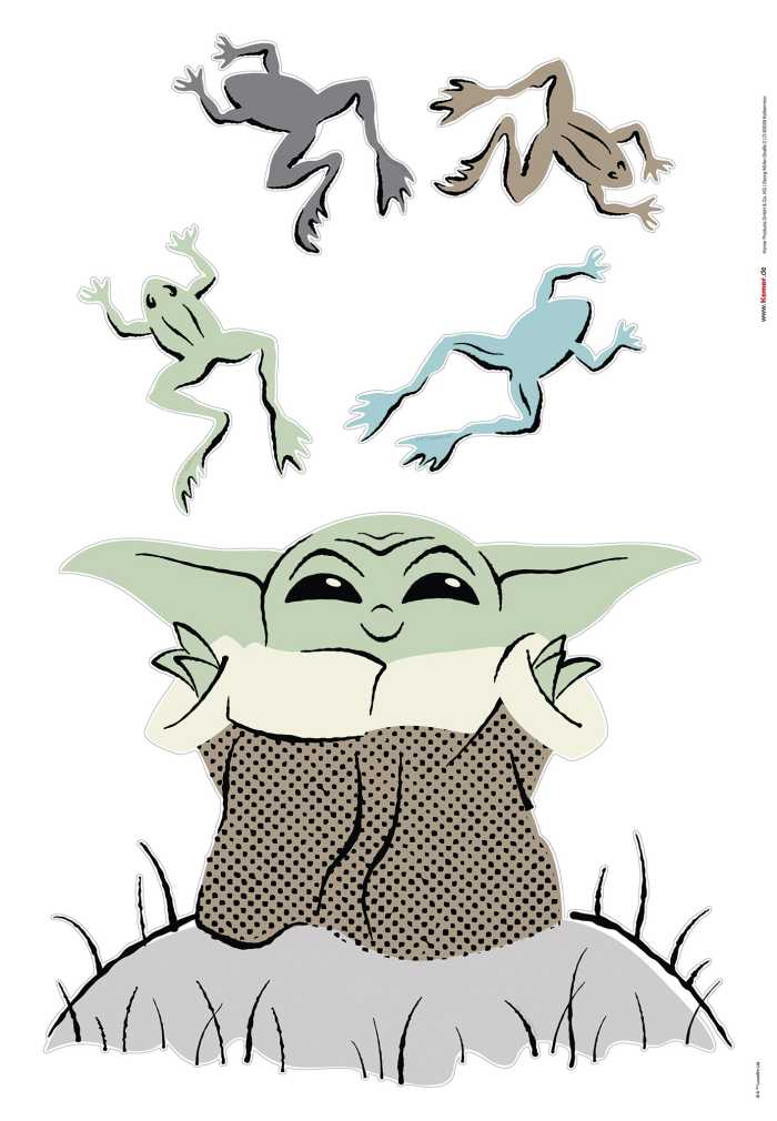 Wandtattoo Star Wars The Mandalorian Grogu Enchanted Frogs