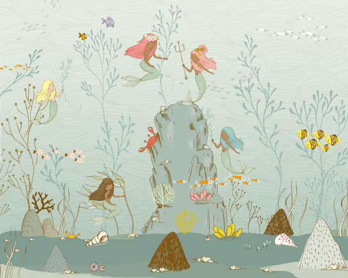 Digitaldrucktapete Mermaids