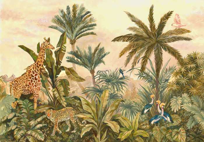 Digitaldrucktapete Tropical Vintage Garden