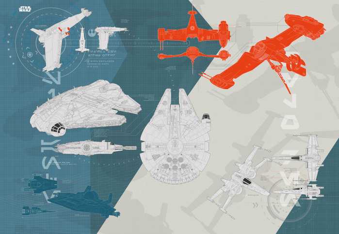Fototapete STAR WARS Technical Plan