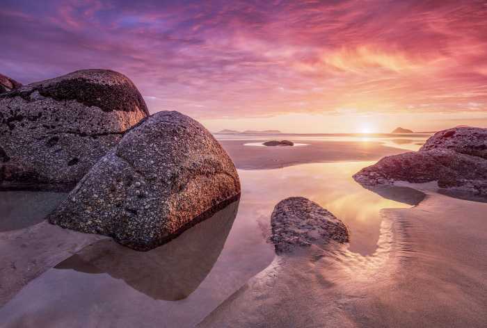 Vliestapete Sunset Bay