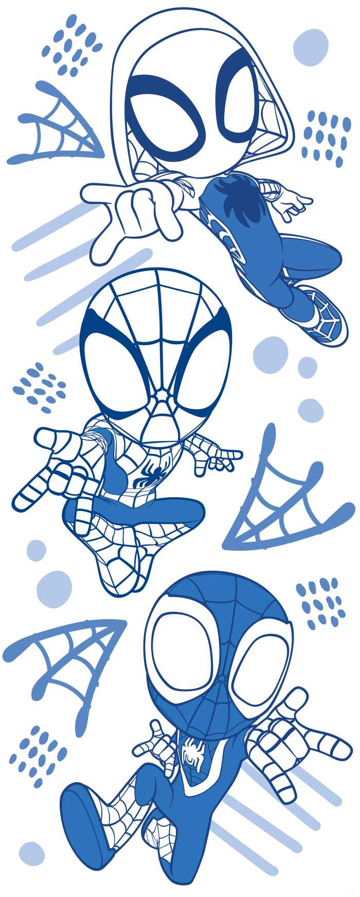 Digitaldrucktapete Marvel Spidey and His Amazing Friends Blue Lines