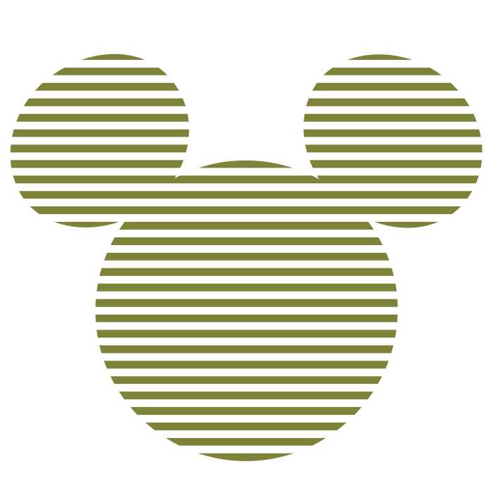 Wandtattoo Mickey Head Stripes