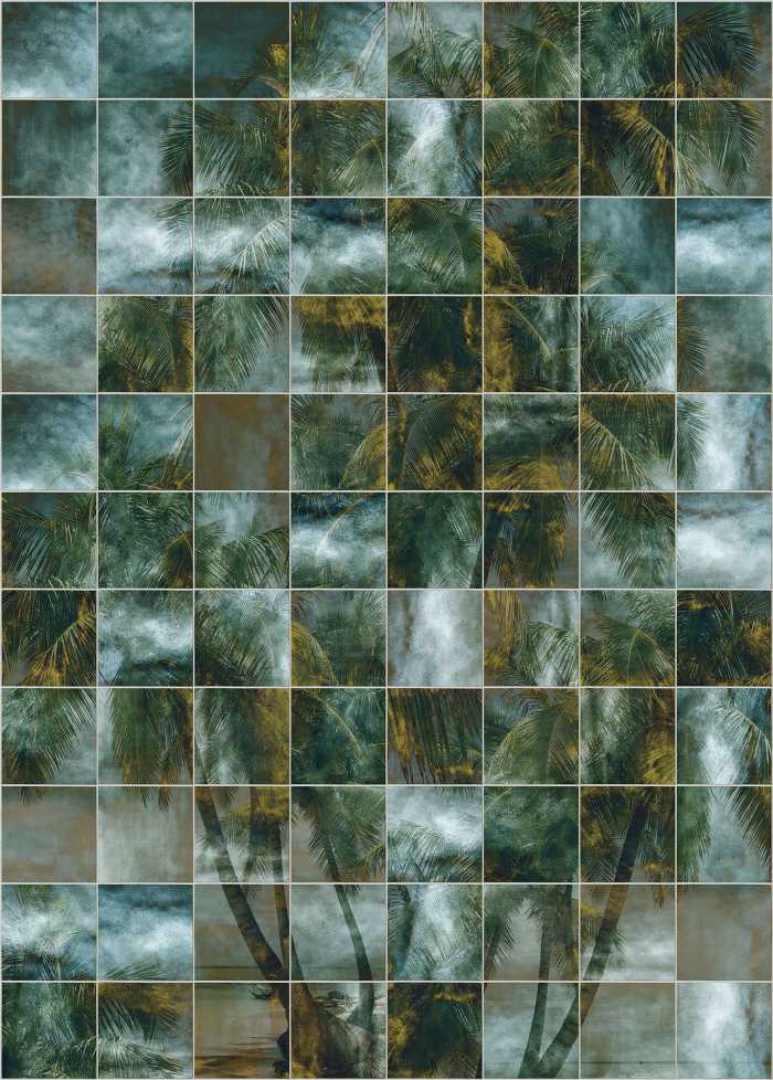 Digitaldrucktapete Palm Puzzle