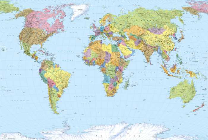 Vliestapete World Map