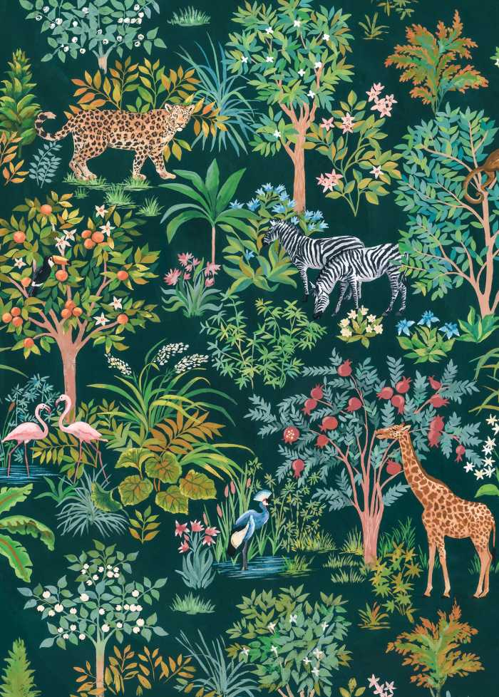 Digitaldrucktapete Happy Jungle