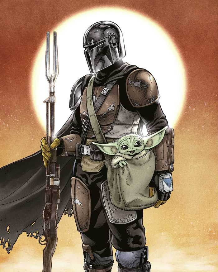 Digitaldrucktapete Star Wars The Mandalorian and Grogu