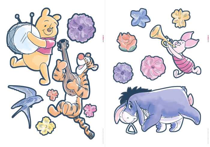 Wandtattoo Winnie the Pooh Rock-a-bye