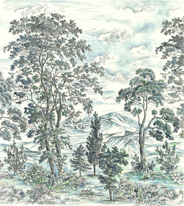 Digitaldrucktapete Highland Trees