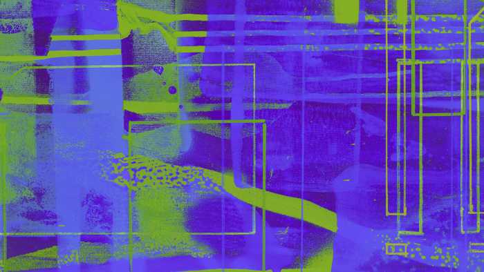 Digitaldrucktapete Columns Hanging blue