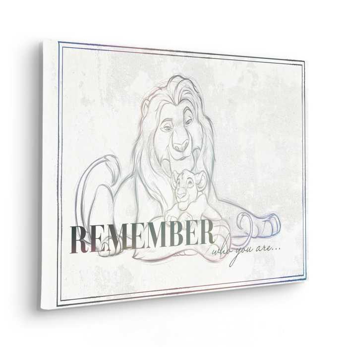 Vlies Bild auf Keilrahmen/ Echtholzrahmen Lion King - Be Yourself