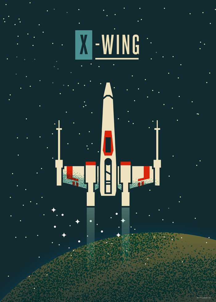Poster Star Wars - Geeky X-Wing