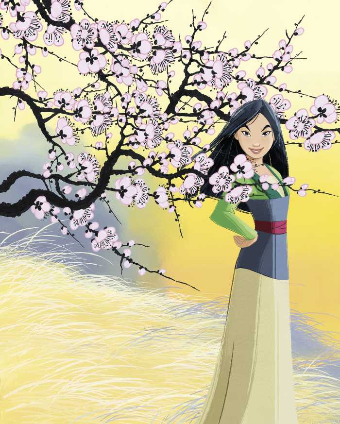 Digitaldrucktapete Disney Mulan Cherry Blossoms